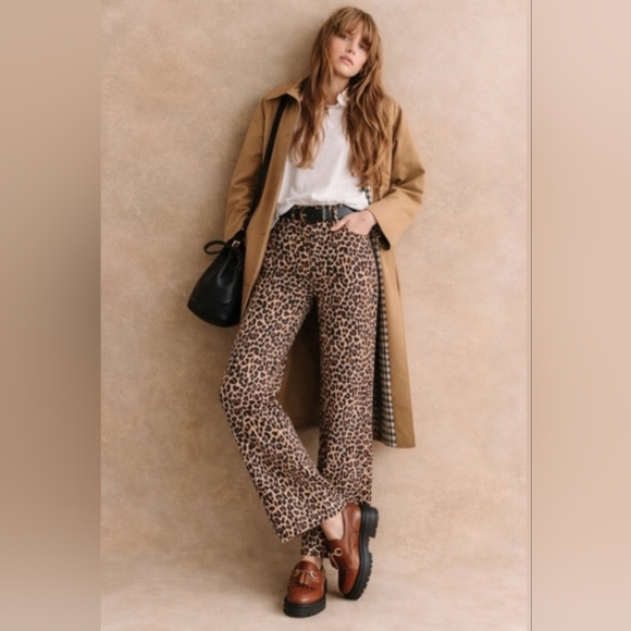 Reformation Pants - NWT Reformation Cary Leopard Highrise